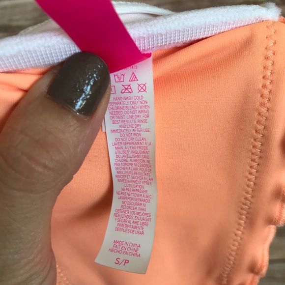 Victoria Secret Coral Bandeau Bathing Suit Top - Picture 5 of 6